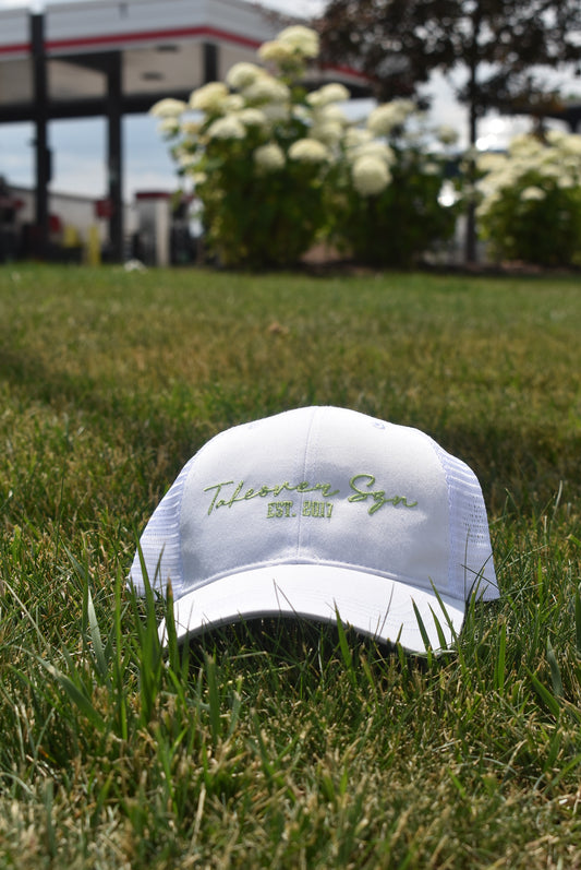 White "Takeover Szn" Trucker Hats