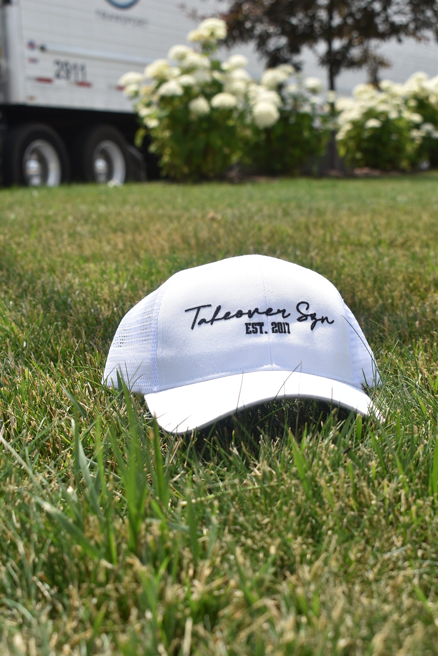 White "Takeover Szn" Trucker Hats