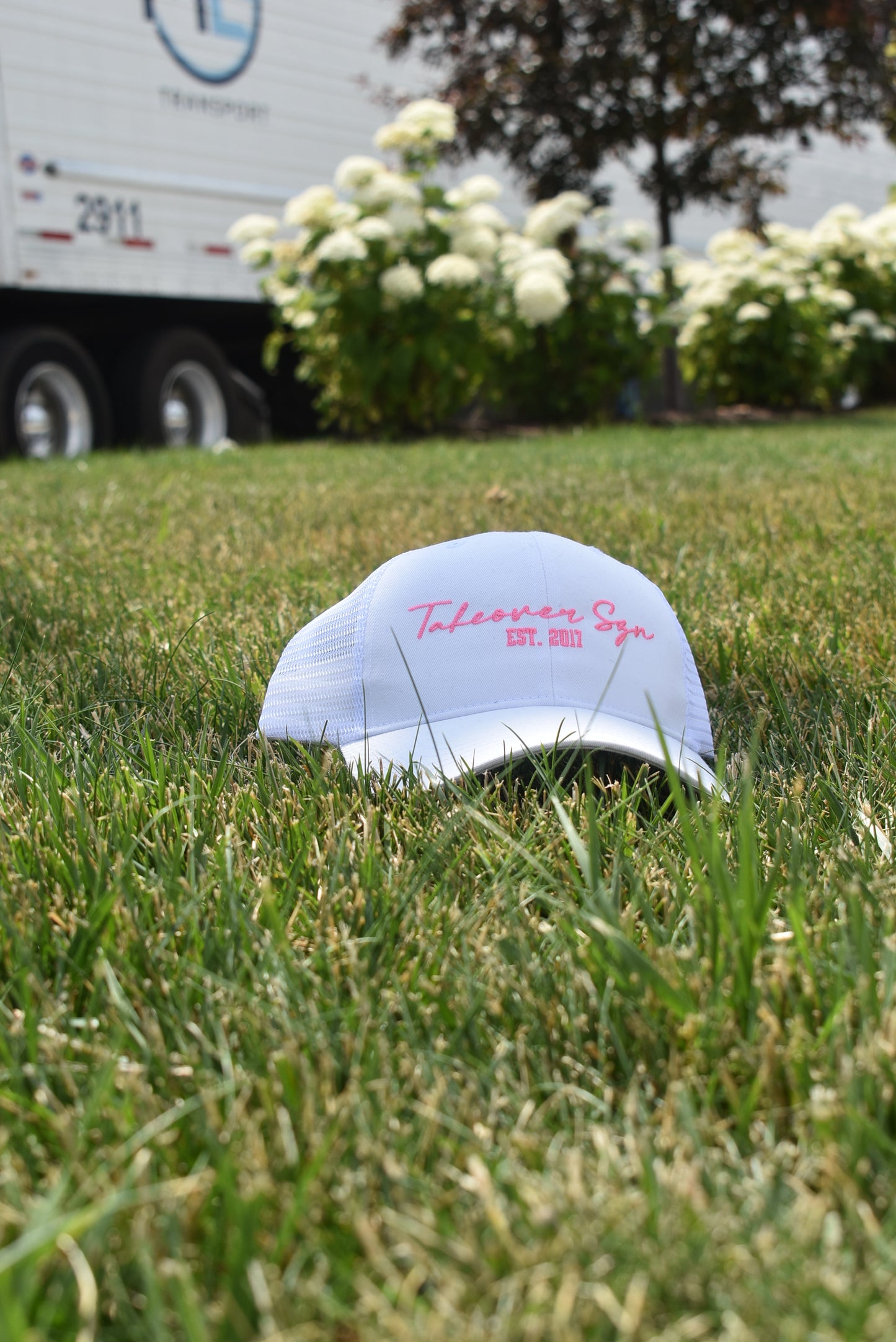 White "Takeover Szn" Trucker Hats