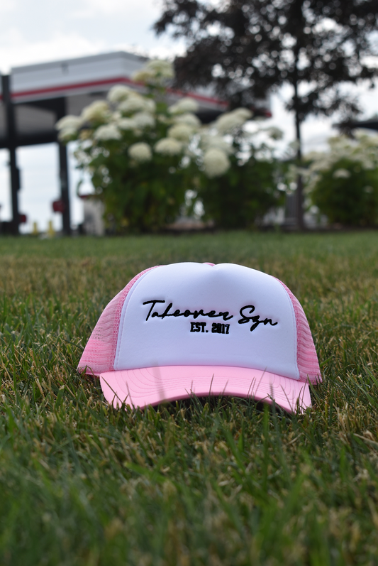 Pink "Takeover Szn" Trucker Hats